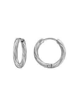 Aros tipo Huggie de Acero Inoxidable Retorcido