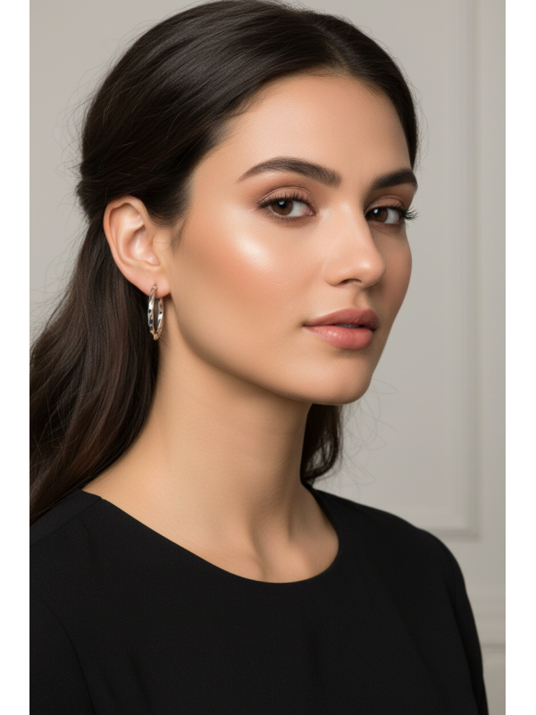 Curved Wire Stainless Steel Hoops with French Lock