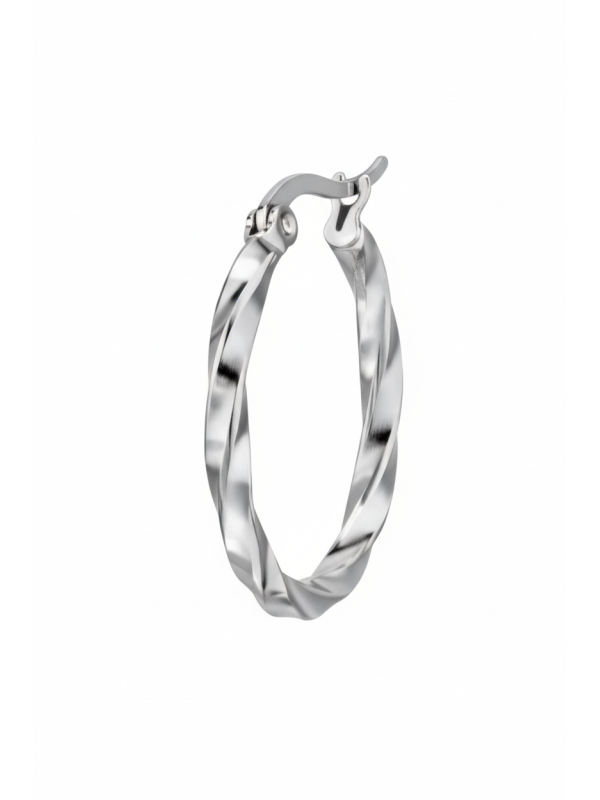 Gebogene Draht-Creolen aus Edelstahl mit französischem Verschluss