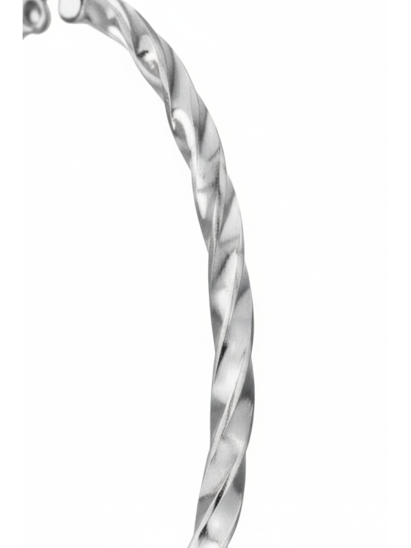 Gedrehte Edelstahl-Creolen